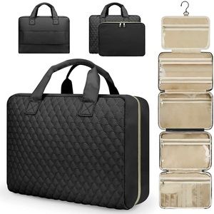 Urophylla Store AMAZON - Hanging Travel Toiletry/Cosmetic Bag (Black, Large)